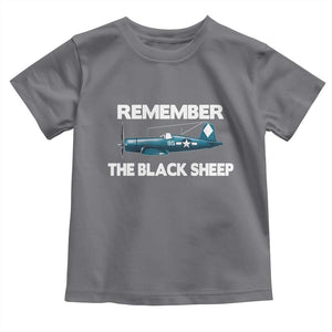 CORSAIR WWII HISTORY Toddler T Shirt Black Sheep Squadron Pilot TS02 Charcoal Print Your Wear