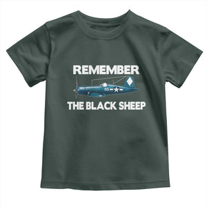 CORSAIR WWII HISTORY Toddler T Shirt Black Sheep Squadron Pilot TS02 Dark Forest Green Print Your Wear