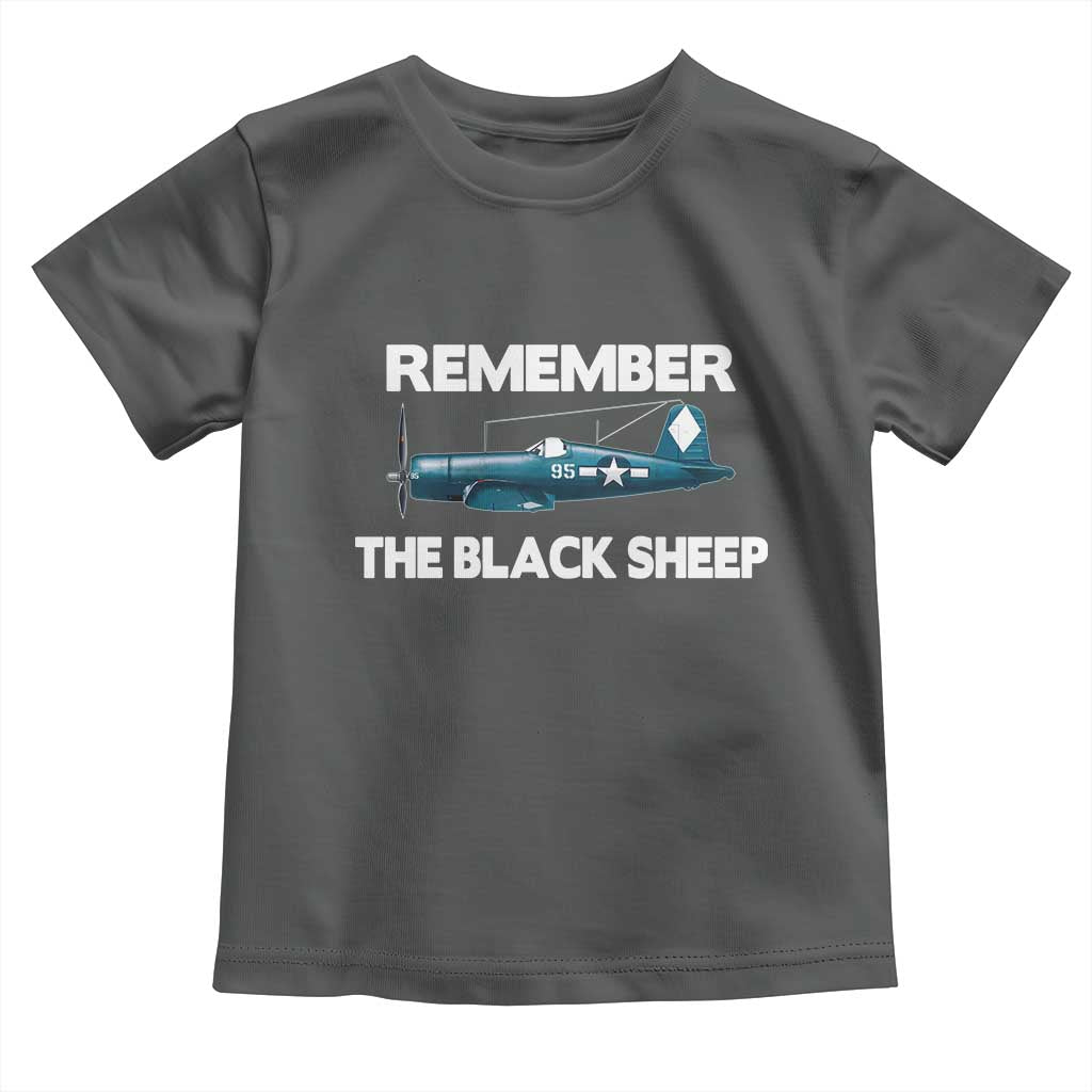 CORSAIR WWII HISTORY Toddler T Shirt Black Sheep Squadron Pilot TS02 Dark Heather Print Your Wear
