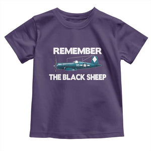 CORSAIR WWII HISTORY Toddler T Shirt Black Sheep Squadron Pilot TS02 Purple Print Your Wear
