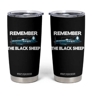CORSAIR WWII HISTORY Tumbler Cup Black Sheep Squadron Pilot TS02 Black Print Your Wear