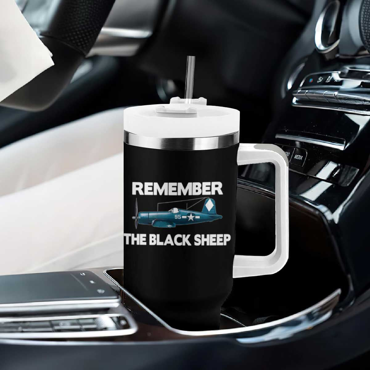 CORSAIR WWII HISTORY Tumbler With Handle Black Sheep Squadron Pilot TS02 Print Your Wear