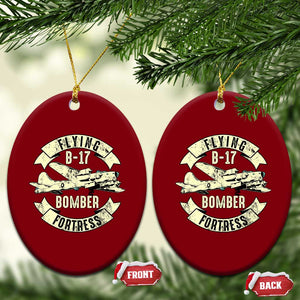 Vintage B-17 Bomber WW2 Aircraft Ceramic Ornament Plane Aviation Fighter Airplane Retro Grunge TS02 Print Your Wear
