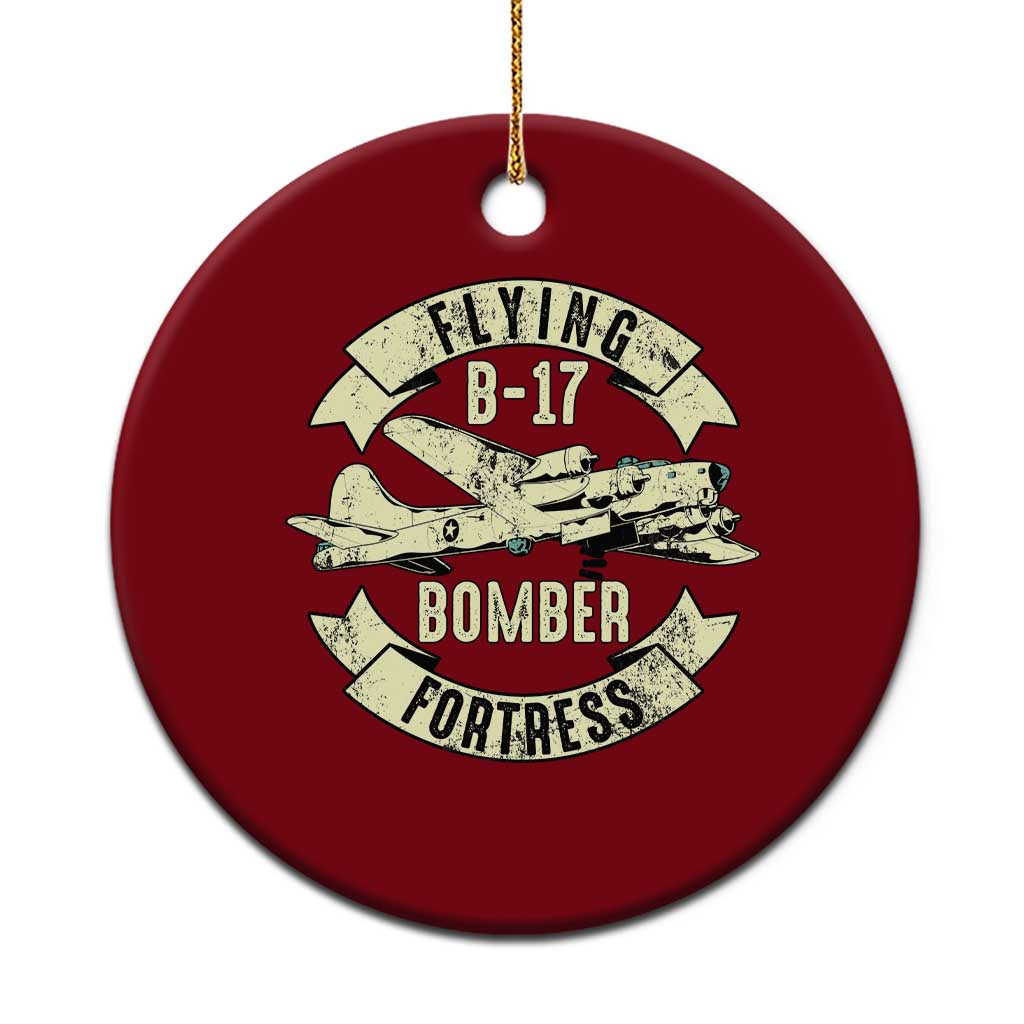 Vintage B-17 Bomber WW2 Aircraft Ceramic Ornament Plane Aviation Fighter Airplane Retro Grunge TS02 1pc Red Print Your Wear