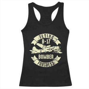 Vintage B-17 Bomber WW2 Aircraft Racerback Tank Top Plane Aviation Fighter Airplane Retro Grunge TS02 Black Print Your Wear
