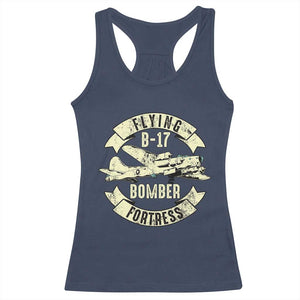 Vintage B-17 Bomber WW2 Aircraft Racerback Tank Top Plane Aviation Fighter Airplane Retro Grunge TS02 Navy Print Your Wear