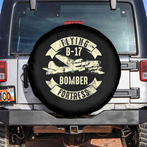 Vintage B-17 Bomber WW2 Aircraft Spare Tire Cover Plane Aviation Fighter Airplane Retro Grunge TS02 No hole Black Print Your Wear