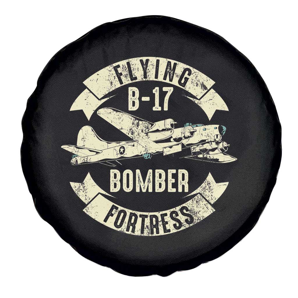 Vintage B-17 Bomber WW2 Aircraft Spare Tire Cover Plane Aviation Fighter Airplane Retro Grunge TS02 Print Your Wear
