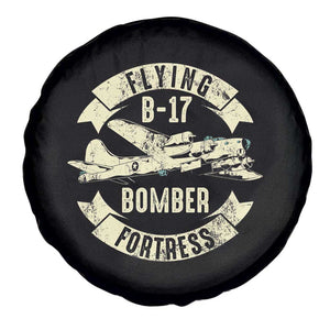 Vintage B-17 Bomber WW2 Aircraft Spare Tire Cover Plane Aviation Fighter Airplane Retro Grunge TS02 Print Your Wear