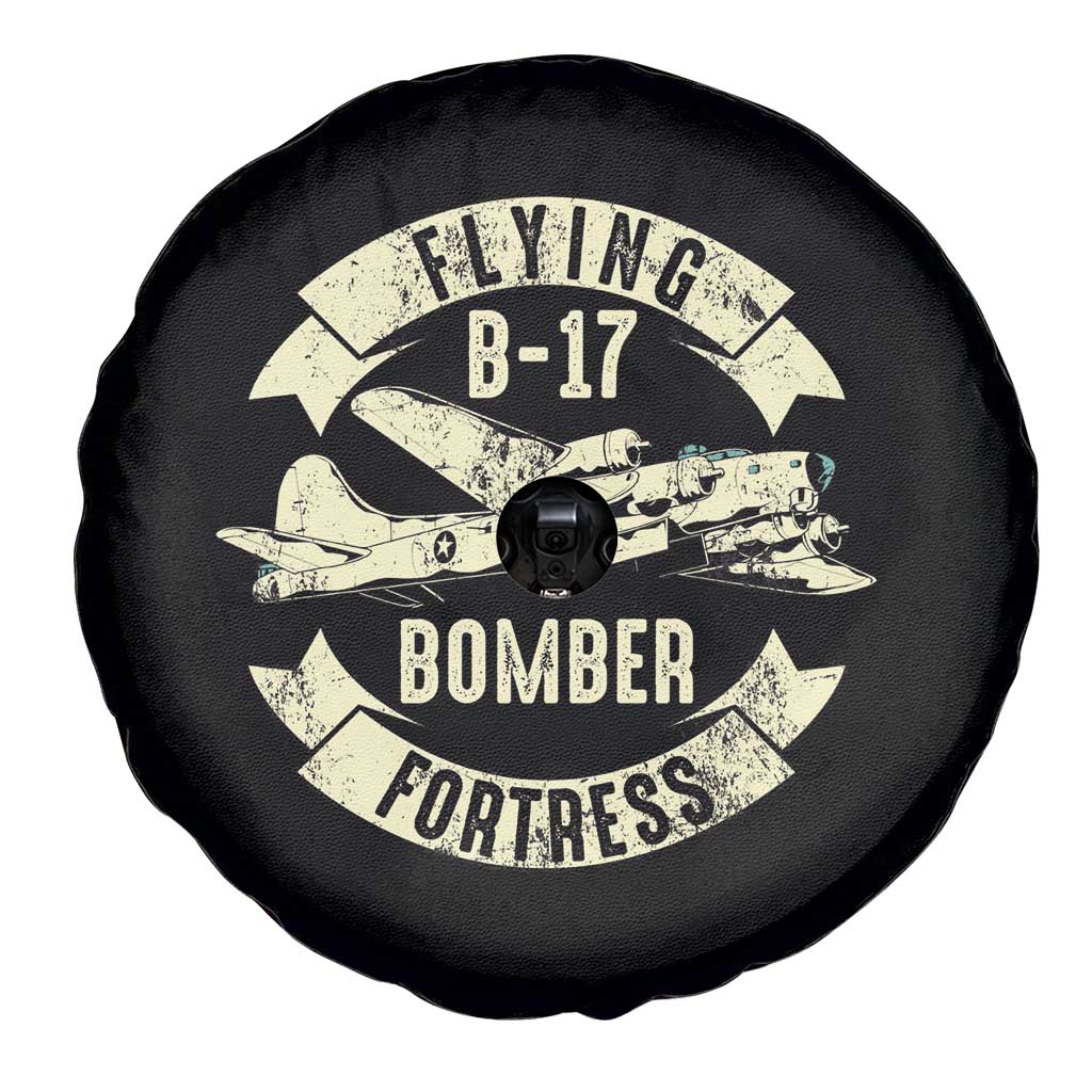 Vintage B-17 Bomber WW2 Aircraft Spare Tire Cover Plane Aviation Fighter Airplane Retro Grunge TS02 Print Your Wear