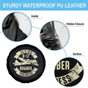 Vintage B-17 Bomber WW2 Aircraft Spare Tire Cover Plane Aviation Fighter Airplane Retro Grunge TS02 Print Your Wear