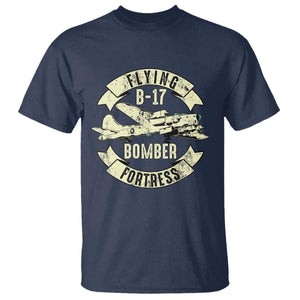 Vintage B-17 Bomber WW2 Aircraft T Shirt Plane Aviation Fighter Airplane Retro Grunge TS02 Navy Print Your Wear