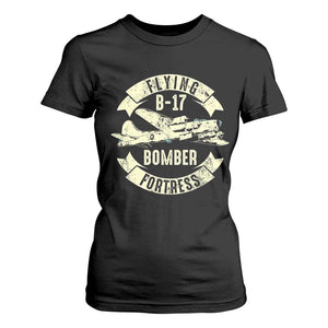 Vintage B-17 Bomber WW2 Aircraft T Shirt For Women Plane Aviation Fighter Airplane Retro Grunge TS02 Black Print Your Wear