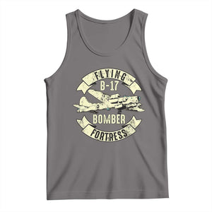 Vintage B-17 Bomber WW2 Aircraft Tank Top Plane Aviation Fighter Airplane Retro Grunge TS02 Deep Heather Print Your Wear
