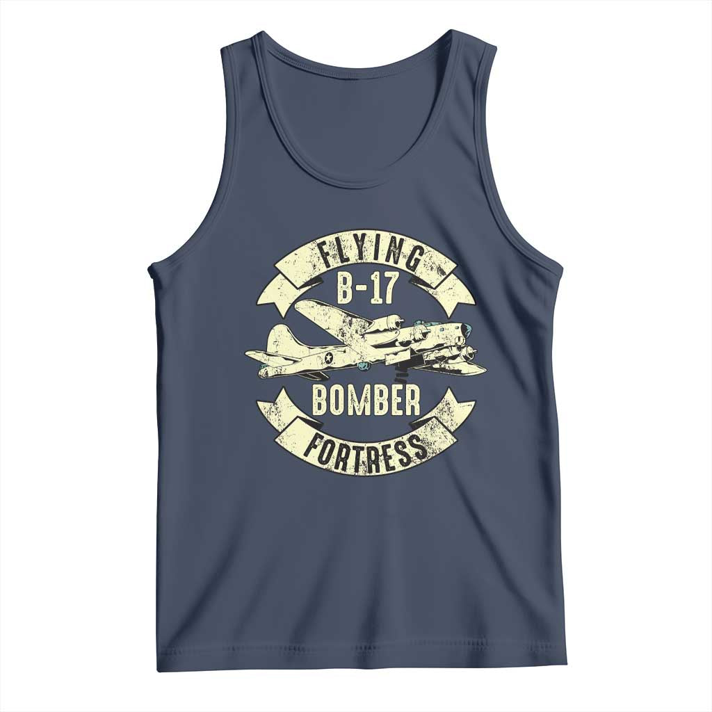 Vintage B-17 Bomber WW2 Aircraft Tank Top Plane Aviation Fighter Airplane Retro Grunge TS02 Navy Print Your Wear