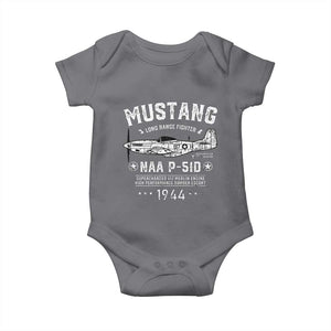 P-51 Mustang Baby Onesie North American Aviation WW2 P51 Fighter Plane TS02 Charcoal Print Your Wear