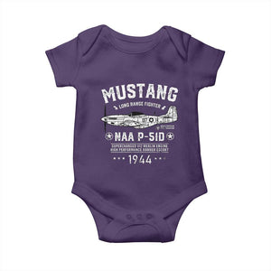 P-51 Mustang Baby Onesie North American Aviation WW2 P51 Fighter Plane TS02 Purple Print Your Wear