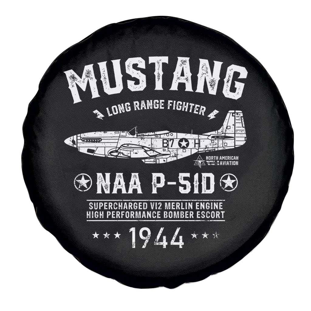 P-51 Mustang Spare Tire Cover North American Aviation WW2 P51 Fighter Plane TS02 Print Your Wear