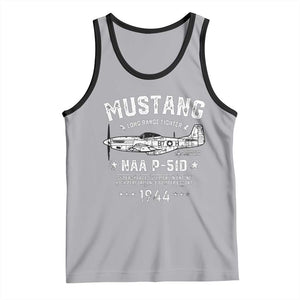 P-51 Mustang Tank Top North American Aviation WW2 P51 Fighter Plane TS02 Athletic Heather Black Print Your Wear