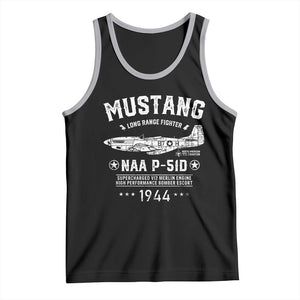 P-51 Mustang Tank Top North American Aviation WW2 P51 Fighter Plane TS02 Black Athletic Heather Print Your Wear