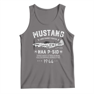 P-51 Mustang Tank Top North American Aviation WW2 P51 Fighter Plane TS02 Deep Heather Print Your Wear