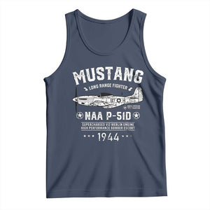 P-51 Mustang Tank Top North American Aviation WW2 P51 Fighter Plane TS02 Navy Print Your Wear