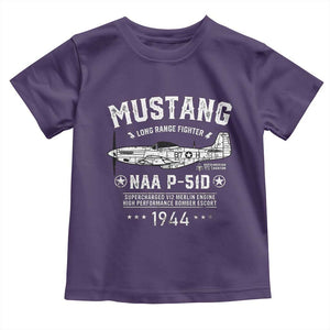 P-51 Mustang Toddler T Shirt North American Aviation WW2 P51 Fighter Plane TS02 Purple Print Your Wear