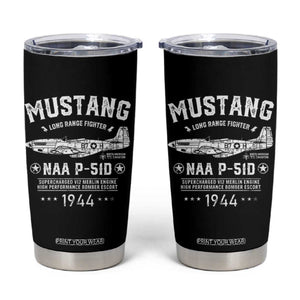 P-51 Mustang Tumbler Cup North American Aviation WW2 P51 Fighter Plane TS02 Black Print Your Wear