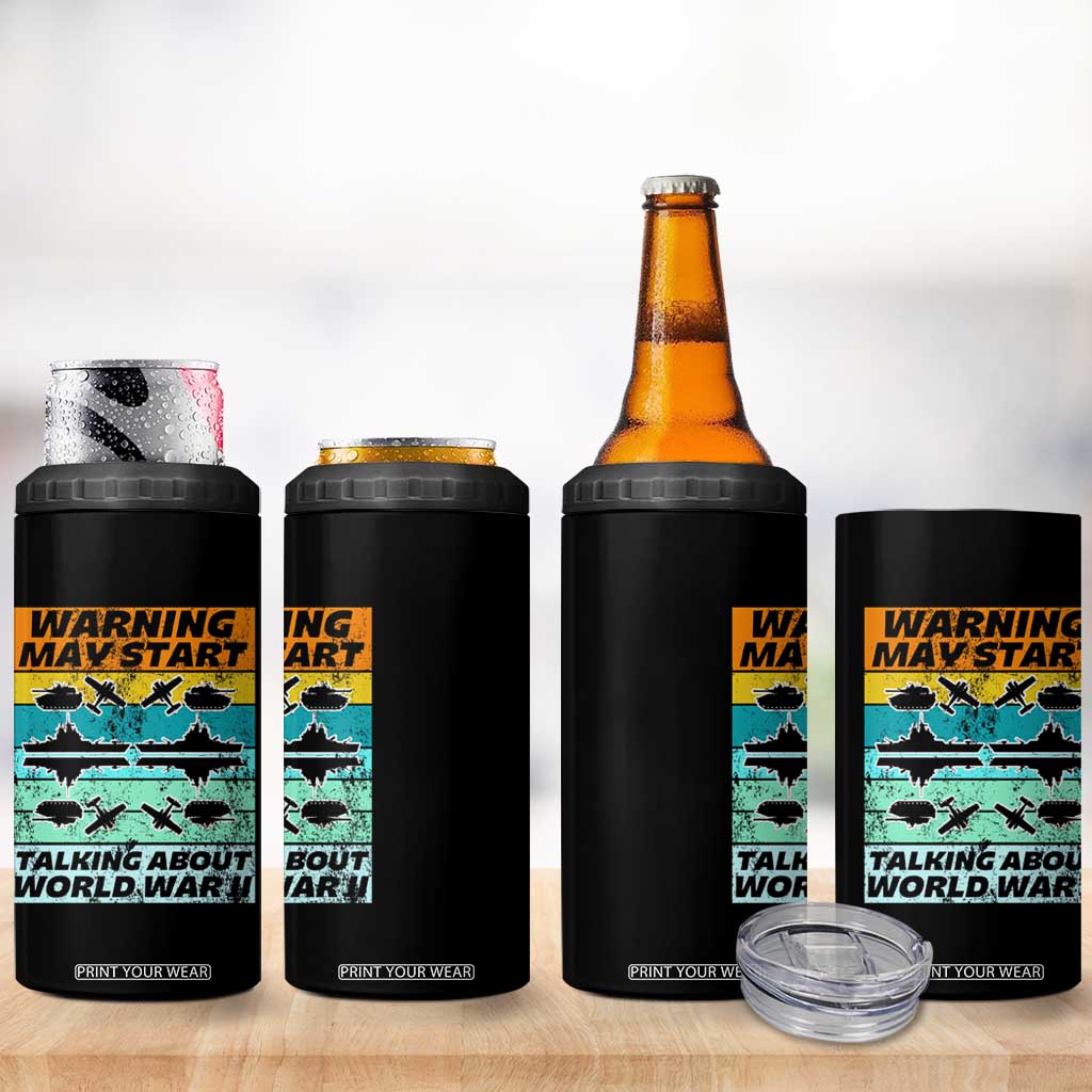 Retro World War 2 Memorabilia 4 in 1 Can Cooler Tumbler May Start Talking About WWII WW2 Gear TS02 Print Your Wear