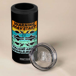 Retro World War 2 Memorabilia 4 in 1 Can Cooler Tumbler May Start Talking About WWII WW2 Gear TS02 Print Your Wear