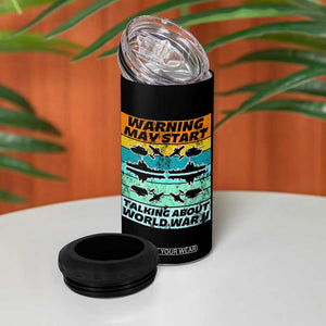 Retro World War 2 Memorabilia 4 in 1 Can Cooler Tumbler May Start Talking About WWII WW2 Gear TS02 Print Your Wear