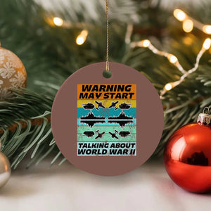 Retro World War 2 Memorabilia Ceramic Ornament May Start Talking About WWII WW2 Gear TS02 1pc Mocha Print Your Wear