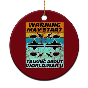 Retro World War 2 Memorabilia Ceramic Ornament May Start Talking About WWII WW2 Gear TS02 1pc Red Print Your Wear