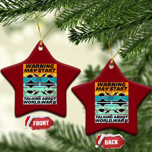 Retro World War 2 Memorabilia Ceramic Ornament May Start Talking About WWII WW2 Gear TS02 Print Your Wear