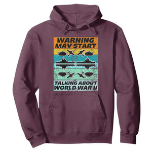 Retro World War 2 Memorabilia Hoodie May Start Talking About WWII WW2 Gear TS02 Maroon Print Your Wear