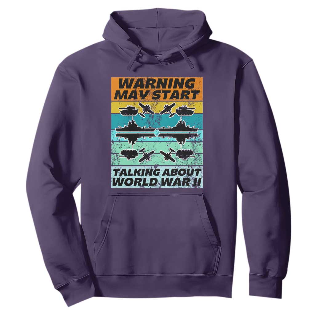 Retro World War 2 Memorabilia Hoodie May Start Talking About WWII WW2 Gear TS02 Purple Print Your Wear