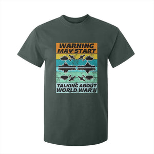 Retro World War 2 Memorabilia T Shirt For Kid May Start Talking About WWII WW2 Gear TS02 Dark Forest Green Print Your Wear