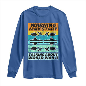 Retro World War 2 Memorabilia Long Sleeve Shirt May Start Talking About WWII WW2 Gear TS02 Royal Blue Print Your Wear