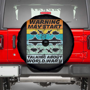 Retro World War 2 Memorabilia Spare Tire Cover May Start Talking About WWII WW2 Gear TS02 Black Print Your Wear