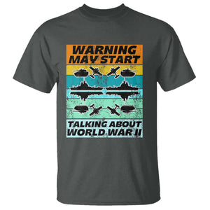 Retro World War 2 Memorabilia T Shirt May Start Talking About WWII WW2 Gear TS02 Dark Heather Print Your Wear