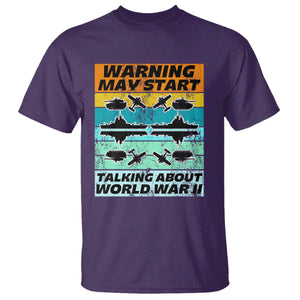 Retro World War 2 Memorabilia T Shirt May Start Talking About WWII WW2 Gear TS02 Purple Print Your Wear