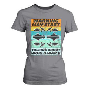 Retro World War 2 Memorabilia T Shirt For Women May Start Talking About WWII WW2 Gear TS02 Charcoal Print Your Wear
