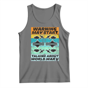 Retro World War 2 Memorabilia Tank Top May Start Talking About WWII WW2 Gear TS02 Black Heather Print Your Wear