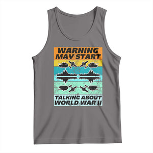 Retro World War 2 Memorabilia Tank Top May Start Talking About WWII WW2 Gear TS02 Deep Heather Print Your Wear