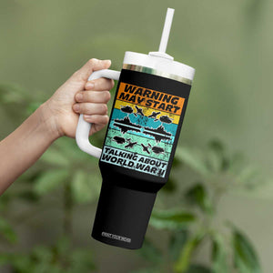 Retro World War 2 Memorabilia Tumbler With Handle May Start Talking About WWII WW2 Gear TS02 Print Your Wear