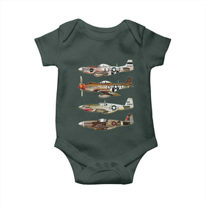 WW2 Warplanes B-17 P51 Baby Onesie Vintage WWII Fighter Planes Iconic Military Aircraft TS02 Print Your Wear
