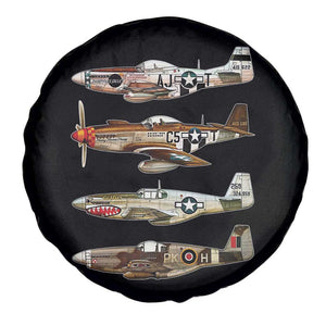 WW2 Warplanes B-17 P51 Spare Tire Cover Vintage WWII Fighter Planes Iconic Military Aircraft TS02 Print Your Wear