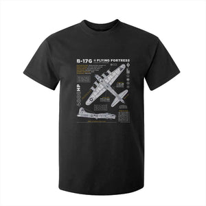 B-17 Flying Fortress T Shirt For Kid WW2 B-17G Bomber Vintage Aviation TS02 Black Print Your Wear