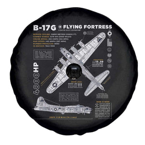B-17 Flying Fortress Spare Tire Cover WW2 B-17G Bomber Vintage Aviation TS02 Print Your Wear