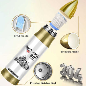 Iwo Jima WWII Veteran Bullet Tumbler 80th Anniversary 4th of July US Flag TS02 Print Your Wear